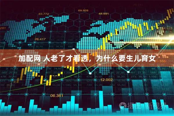 加配网 人老了才看透，为什么要生儿育女